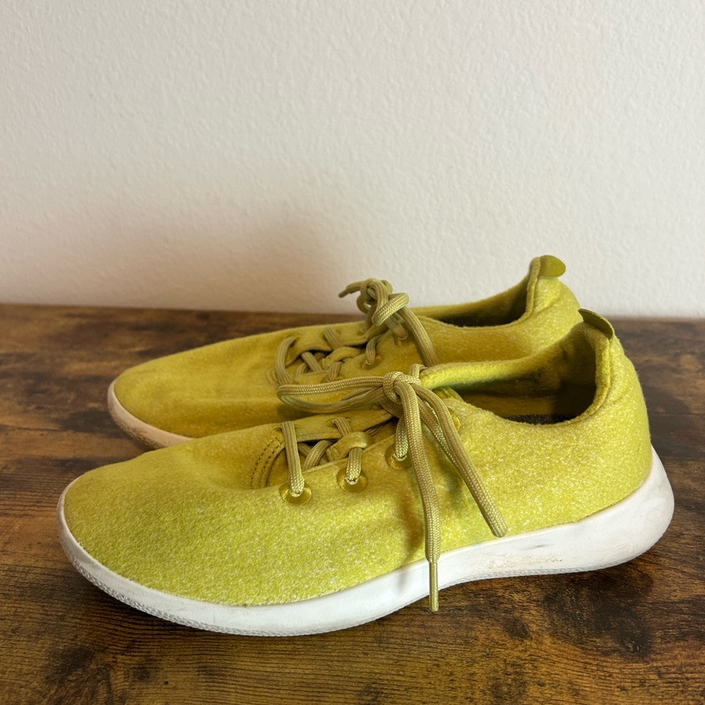 Women’s Allbirds Yellow Wool Runners Sneakers